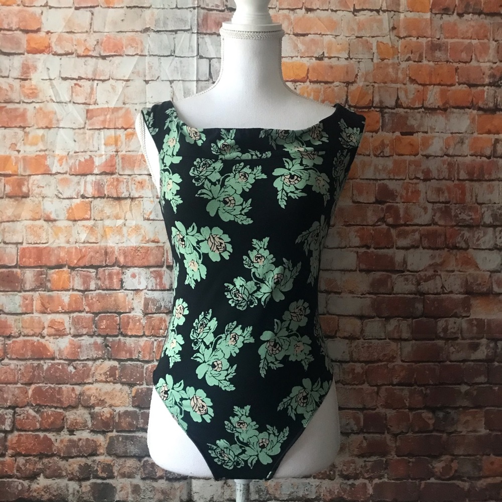 Free People Floral Body Suit